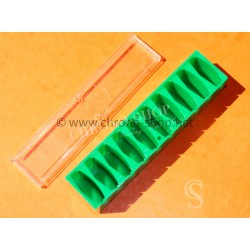 Rolex Rare Watchmakers green oblong plastic Storage tools spares, accessories, movements Genuine Collector Case storage box