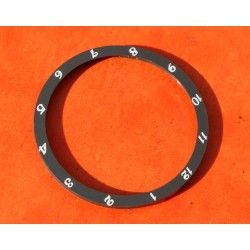 VINTAGE 70's LUNETTE BEZEL INSERT NOIR FADED PLASTIQUE OMEGA 32mm