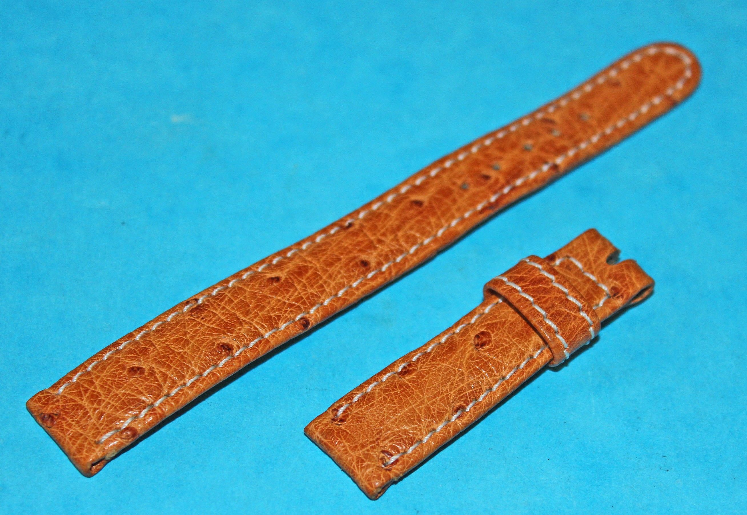 Bracelet de montre sur mesure en cuir d'autruche blanc marine 16 mm 17 mm 18 mm 19 mm 20 mm 21 mm 22 mm 23 mm 24 mm - France