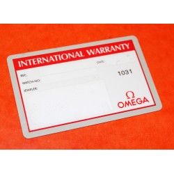 GENUINE OMEGA BLANK CARD CHRONOMETER INTERNATIONAL WARRANTY CERTIFICATE FOR OMEGA WATCHES