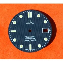 Original Luminova vintage Dark Blue OMEGA Seamaster Date Professional 300m Watch Dial Men's 26mm diameter James bond 007