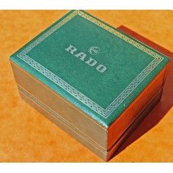 COLLECTIBLE VINTAGE RADO WATCH BOXSET 60's GREEN LEATHER STORAGE CASE WATCHES