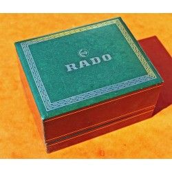 COLLECTIBLE VINTAGE RADO WATCH BOXSET 60's GREEN LEATHER STORAGE CASE WATCHES