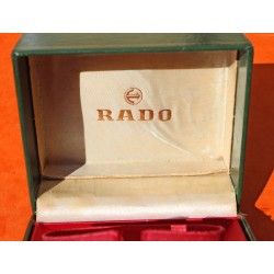COLLECTIBLE VINTAGE RADO WATCH BOXSET 60's GREEN LEATHER STORAGE CASE WATCHES