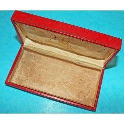 Rare collectible Seamaster Vintage Omega Watch box red fabric oblong 50's rectangular type