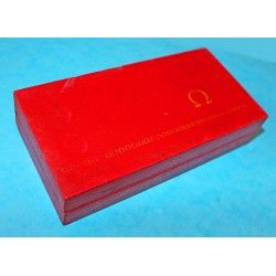 Rare collectible Seamaster Vintage Omega Watch box red fabric oblong 50's rectangular type