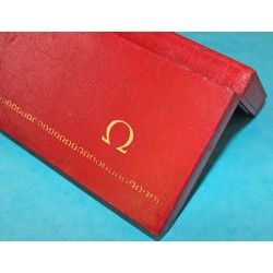 Rare collectible Seamaster Vintage Omega Watch box red fabric oblong 50's rectangular type