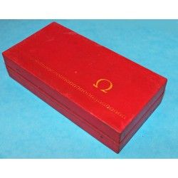 Rare collectible Seamaster Vintage Omega Watch box red fabric oblong 50's rectangular type