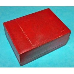 Rare collectible VINTAGE OMEGA WATCHES LEATHER WATCH BOX CIRCA 1960S RED CONSTELLATION, SEAMASTER