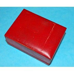 Rare collectible VINTAGE OMEGA WATCHES LEATHER WATCH BOX CIRCA 1960S RED CONSTELLATION, SEAMASTER