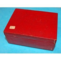 Rare collectible VINTAGE OMEGA WATCHES LEATHER WATCH BOX CIRCA 1960S RED CONSTELLATION, SEAMASTER