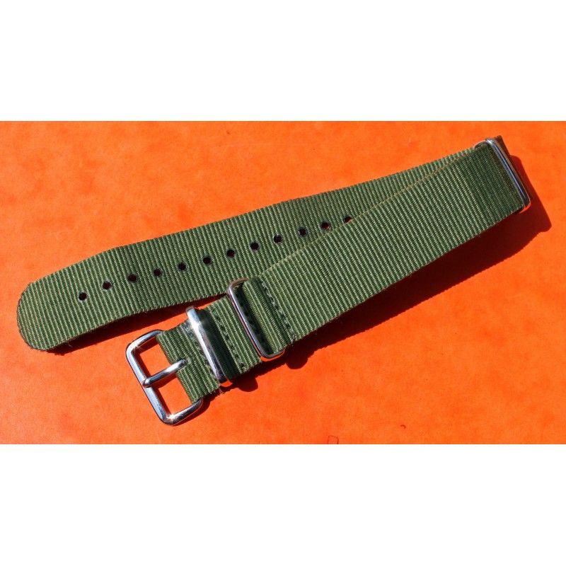 ROLEX JAMES BOND KHAKI Nylon NATO WATCH BAND Strap Military G-10 SUBMARINER 5512, 5513, 1665, 16660, 14060, 16800, 168000