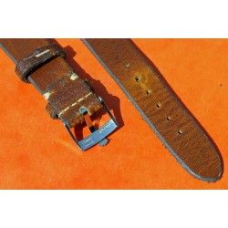 Vintage genuine wild leather 20mm brown chocolate watch strap band handmade bracelet Rolex 5508, 6536, 6538, 6542, 5512 PCG