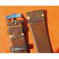 Vintage genuine wild leather 20mm brown chocolate watch strap band handmade bracelet Rolex 5508, 6536, 6538, 6542, 5512 PCG