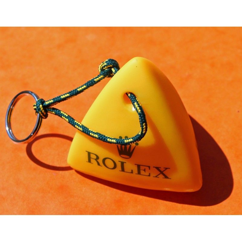 Rare Promotional / Advertising Collector Rolex Yellow Yacht Buoy Key Ring Holder 2008 Rolex Swan Cup 2011 Rolex Regatta