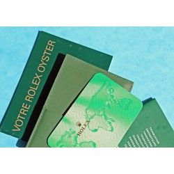 2004, 2005 Rolex Green Leather Business Card Wallet holded card and calendar + translation booklet + rolex oyster manual french