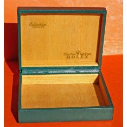 VINTAGE WATCH BOX SET ROLEX CELLINI, LARGE OBLONG, Ref 66.00.3 Green leather MONTRES ROLEX SA GENEVE