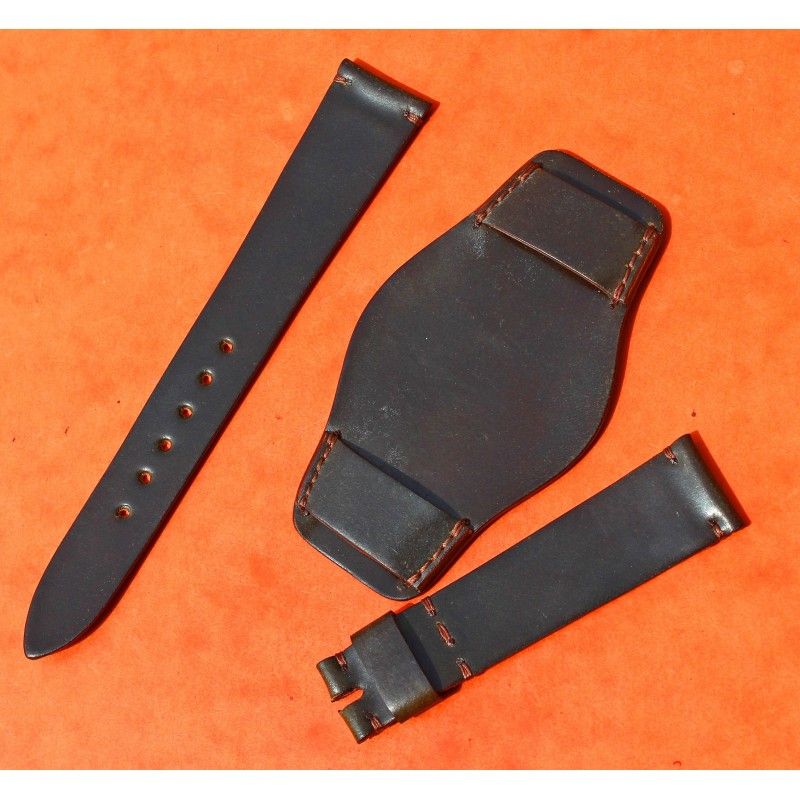 RARE BRACELET CORDOVAN 19mm custom made Bund strap model ROLEX DAYTONA PAUL NEWMAN 6262, 6263, 6240, 6239, 6241