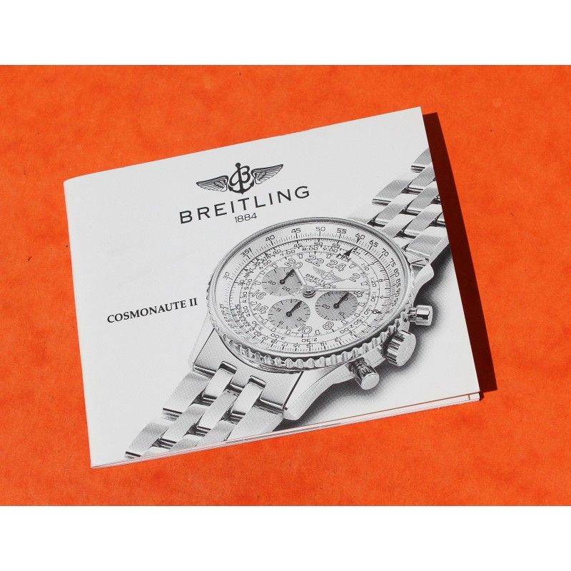 Genuine 2000's Breitling COSMONAUTE NAVITIMER manual, Booklet, English, French, Italian, Spanish