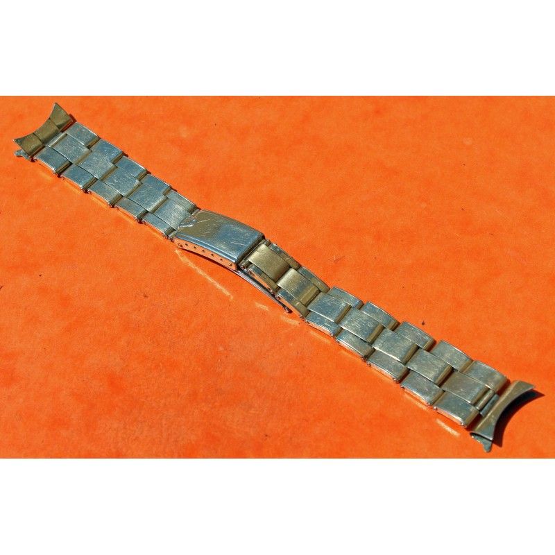 GENUINE 60's EXTENSIBLE / EXPANDABLE ROLEX BRACELET RIVITS RIVETS LINKS ref 6635 WITH 19mm ENDS PIECES, GOLD PLATED 14k