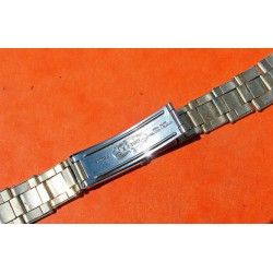 VINTAGE & AUTHENTIQUE BRACELET ROLEX EXTENSIBLE MAILLONS RIVETS PLAQUE OR 14k EN 19mm