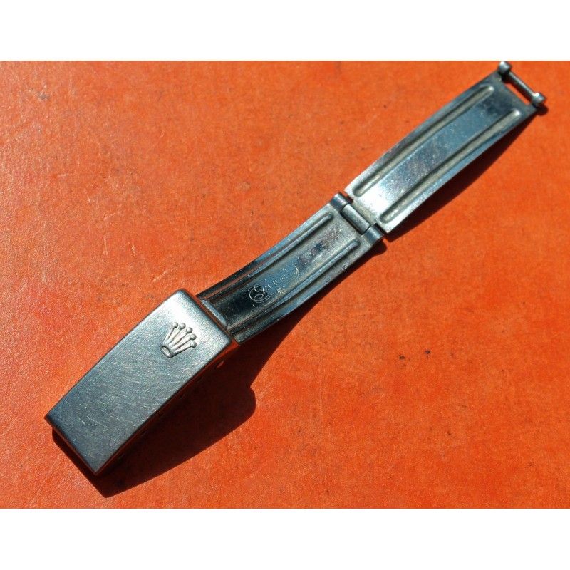 Circa 1984 Ladies Stainless Steel Rolex Oyster Watch Buckle Clasp 9mm for rivits folded bracelet 11mm code I clasp