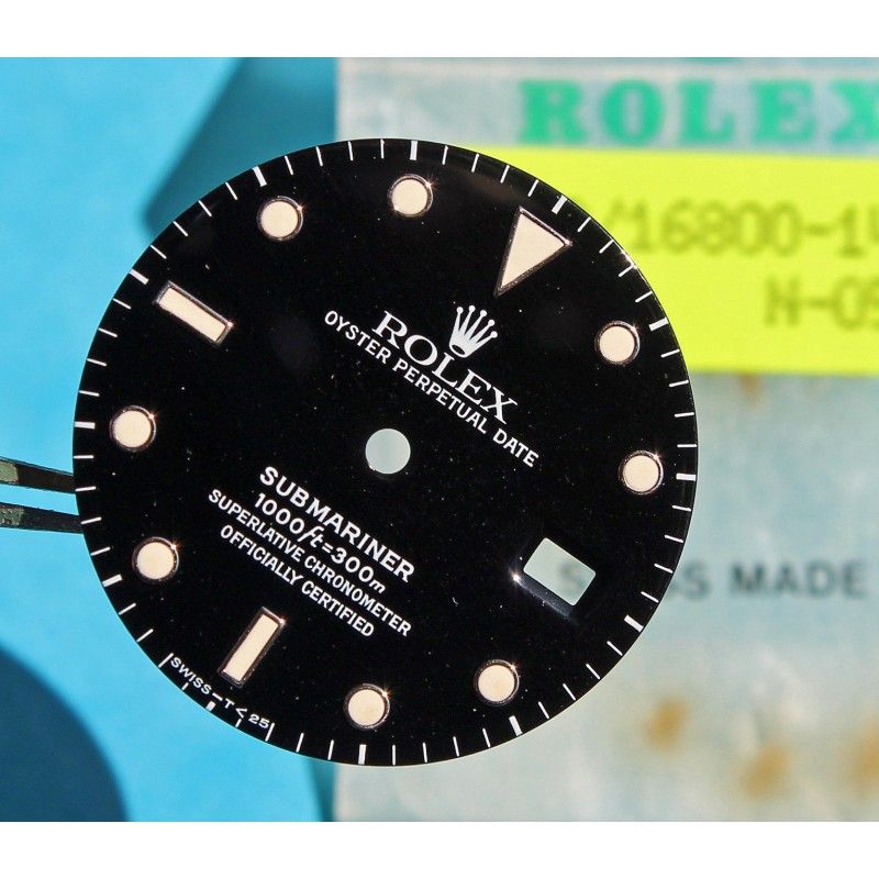 Exquisite NOS Rolex Submariner date 16800, 168000, 16610 Glossy Dial cal 3035, 3135 Transitional model Tritium index BEYELER 