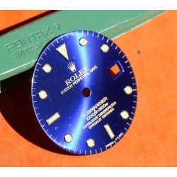 RARE CADRAN SUBMARINER DATE BLEU 16803, 16808, 16613, 16618 cal 3035, 3135 TRITIUM version OR / BITONS