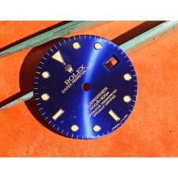 RARE CADRAN SUBMARINER DATE BLEU 16803, 16808, 16613, 16618 cal 3035, 3135 TRITIUM version OR / BITONS