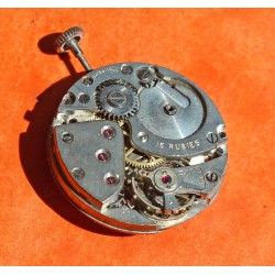 ROLEX used vintage 40's Mechanical Wristwatch Movement 15 rubies for repair or restore