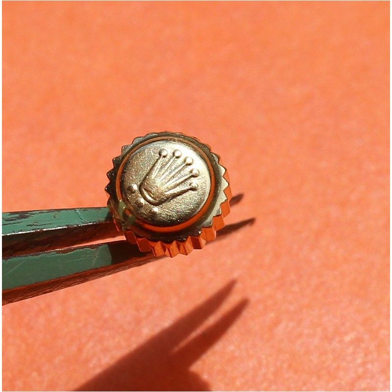 ROLEX 24-702-8 original gold color crown triplock 702 Watch Crown Part Submariner date 1680/8, 16613, 16618, 16808, 16083