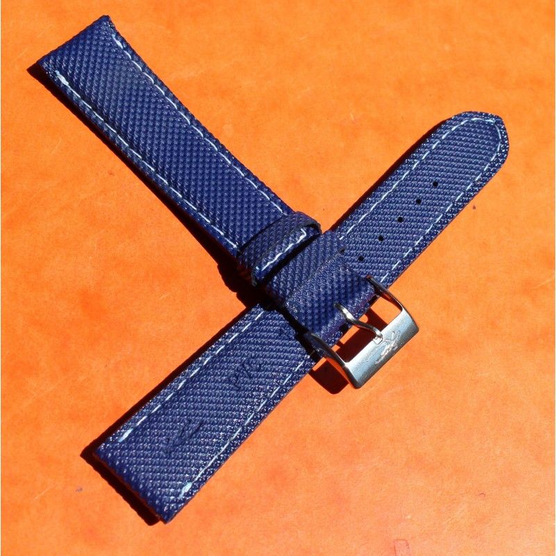 Bracelet De Montre ZRC En Cuir Buffle Bleu Marine - Largeur 20 Mm - Neuf Avec étiquettes