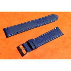 DIVERS BRACELET WATCHES SIGNED ZRC WATERPROOF IN PVC DARK BLUE 20mm END PARTS