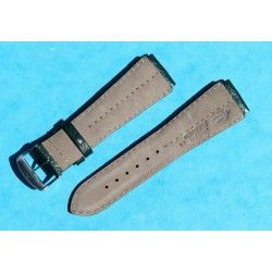 ZRC MADE IN FRANCE, DARK GREEN COLOR BUFFALO LEATHER STRAP BRACELET WATCHES 20mm WITH BUCKLE