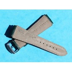 ZRC MADE IN FRANCE, DARK GREEN COLOR BUFFALO LEATHER STRAP BRACELET WATCHES 20mm WITH BUCKLE