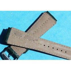 ZRC MADE IN FRANCE, DARK GREEN COLOR BUFFALO LEATHER STRAP BRACELET WATCHES 20mm WITH BUCKLE