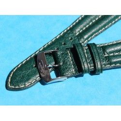 ZRC MADE IN FRANCE, DARK GREEN COLOR BUFFALO LEATHER STRAP BRACELET WATCHES 20mm WITH BUCKLE