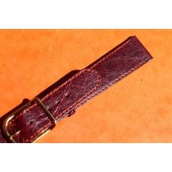 BURGUNDY LEATHER STRAP BAND BRACELET WATCHES WITH BUCKLE 17mm