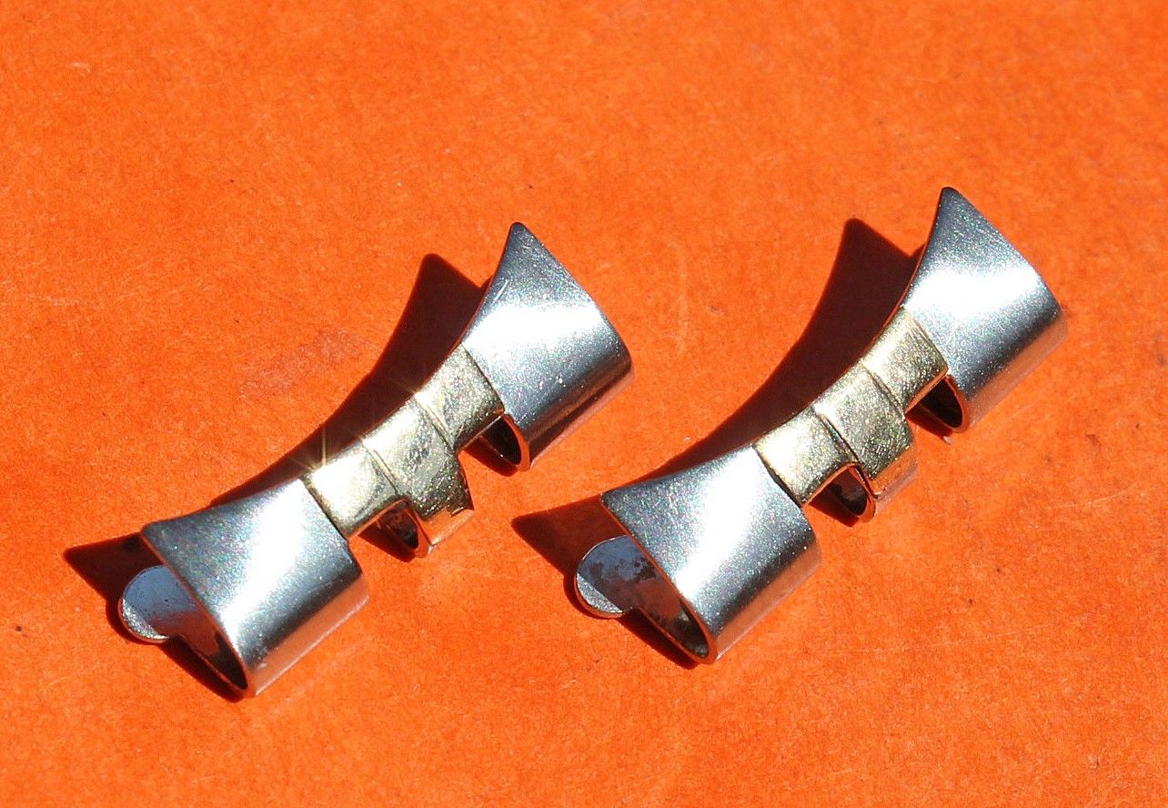 Rolex rares Midsizes endlinks, end pieces, 17mm ref 487 J ref band  63113H-H10, bracelets tutones jubilée oyster
