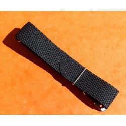 BRACELET MONTRES NATO TRESSE EXOTIQUE MILITAIRE TYPE TROPICAL COULEUR NOIR 21mm