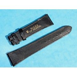 Rolex Genuine Factory Registered Soft black leather strap bracelet band 20mm lug size