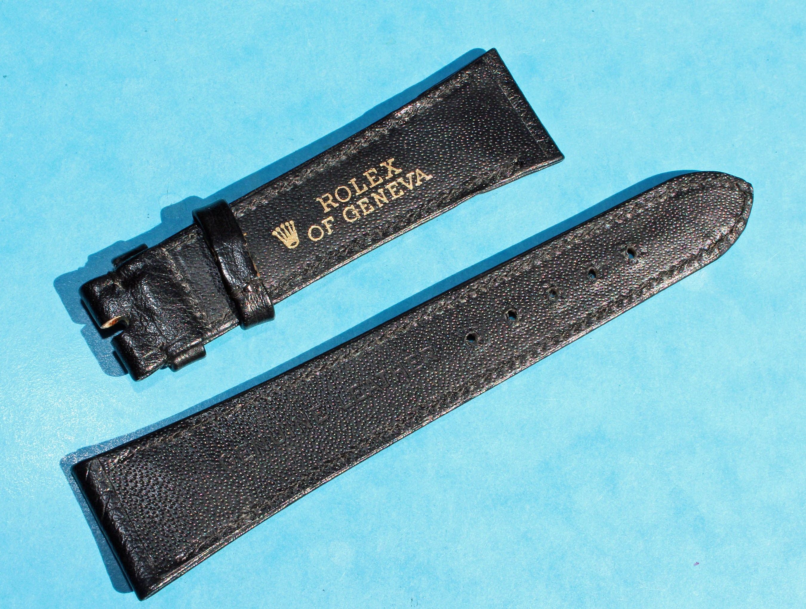 authentic rolex leather strap