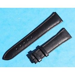 Rolex Genuine Factory Registered Soft black leather strap bracelet band 20mm lug size