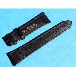Rolex Genuine Factory Registered Soft black leather strap bracelet band 20mm lug size
