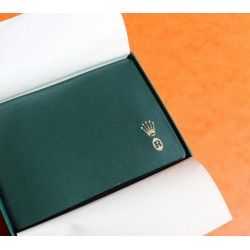 ROLEX RARE ACCESSOIRE CARNET RÉPERTOIRE NOM ET ADRESSES EN CUIR VERT DE LUXE