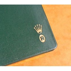 ROLEX RARE ACCESSOIRE CARNET RÉPERTOIRE NOM ET ADRESSES EN CUIR VERT DE LUXE