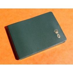 ROLEX RARE ACCESSOIRE CARNET RÉPERTOIRE NOM ET ADRESSES EN CUIR VERT DE LUXE