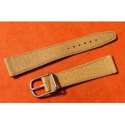 BEIGE COLOR LEATHER STRAP BAND BRACELET WATCHES WITH BUCKLE 18mm