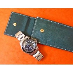 New Rolex Green Leather Watch Pouch Holder Case