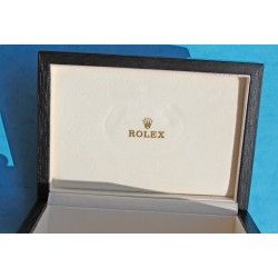 VINTAGE black lacquered wooden watch box SET ROLEX CELLINI, LARGE OBLONG, MONTRES ROLEX SA GENEVE 50.00.09